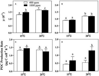 The Differential Responses of Coastal Diatoms to Ocean Acidification and Warming: A Comparison Between Thalassiosira sp. and Nitzschia closterium f.minutissima